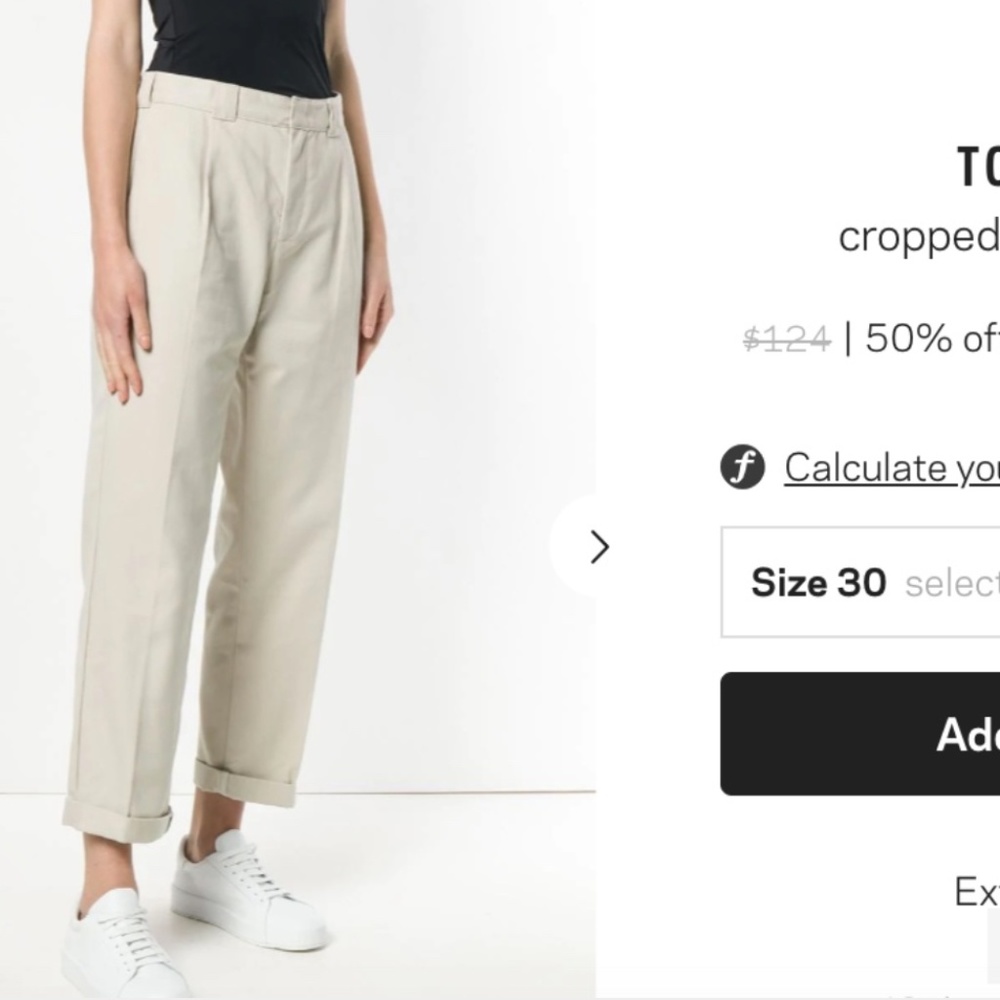 TOMMY JEANS cropped straight-leg trousers
